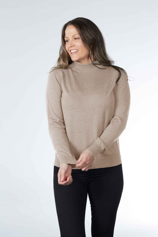 PURE MERINO WOOL MOCK TURTLE PULLOVER NOTTING HILL