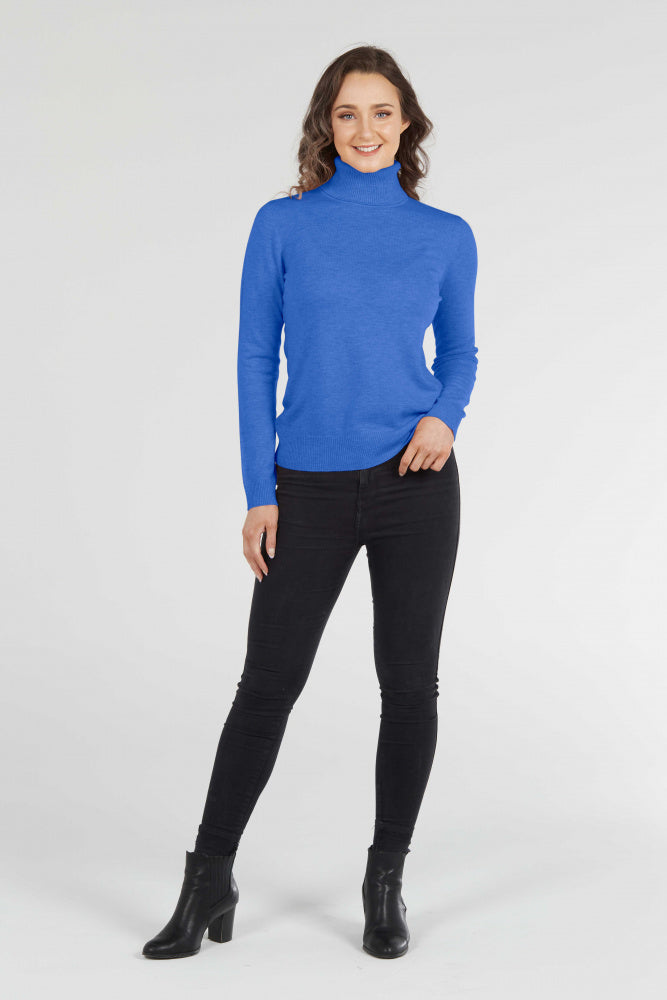 ROSIE ROLL NECK PULLOVER BRIDGE & LORD CASHMERE / MERINO