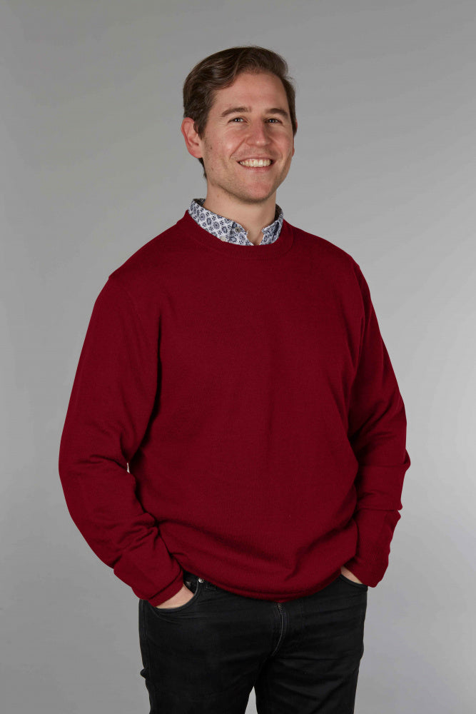 MERINO / CASHMERE ESSENTIAL CREW NECK PULLOVER BRIDGE & LORD