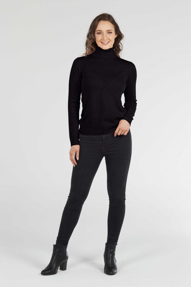 ROSIE ROLL NECK PULLOVER BRIDGE & LORD CASHMERE / MERINO