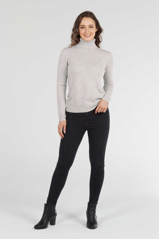 ROSIE ROLL NECK PULLOVER BRIDGE & LORD CASHMERE / MERINO