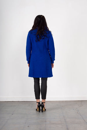 KNIT COLLAR COAT (Lipstick S left)