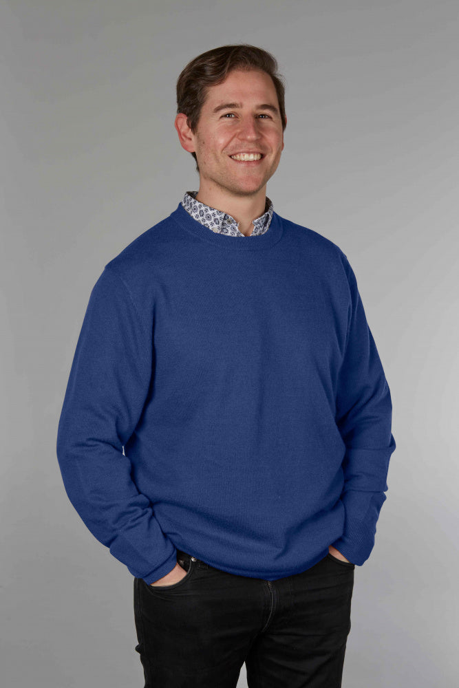 MERINO / CASHMERE ESSENTIAL CREW NECK PULLOVER BRIDGE & LORD