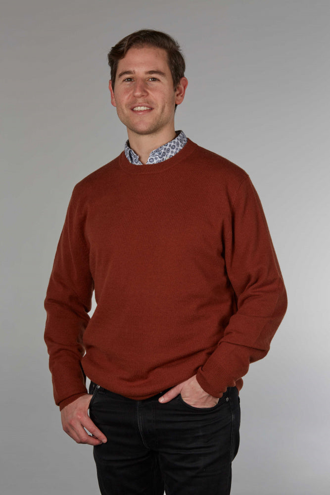 MERINO / CASHMERE ESSENTIAL CREW NECK PULLOVER BRIDGE & LORD