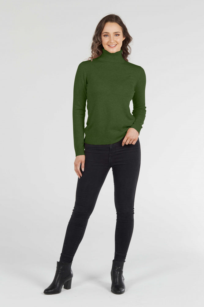 ROSIE ROLL NECK PULLOVER BRIDGE & LORD CASHMERE / MERINO
