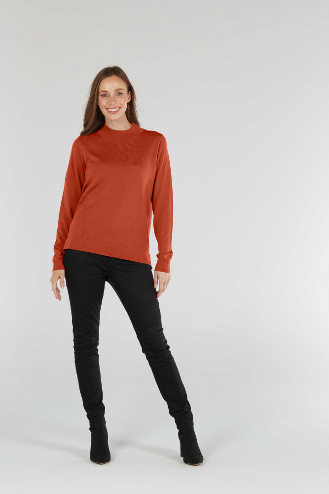 POINTELLE TURTLE NECK PULLOVER
