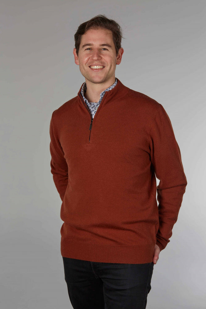 Bridge & Lord - Mens Essential 1/4 Zipper Pullover