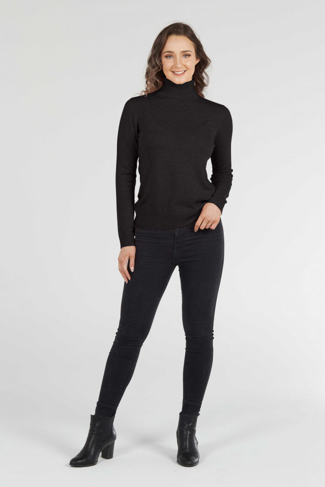 ROSIE ROLL NECK PULLOVER BRIDGE & LORD CASHMERE / MERINO