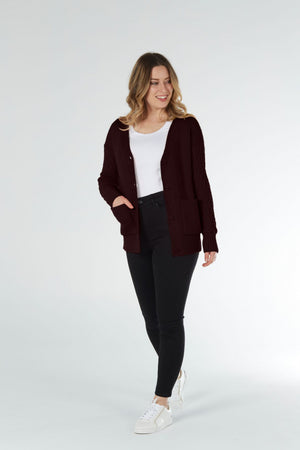 Vee Cardigan With Diamond Sleevs only pink XL