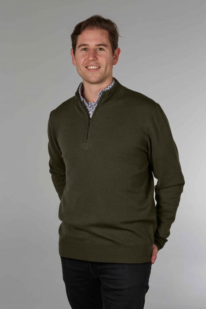 Bridge & Lord - Mens Essential 1/4 Zipper Pullover